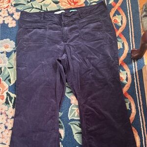 Anthropologie Navy Blue Corduroy Flare Jeans